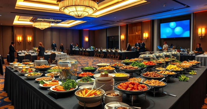 Catering para eventos corporativos que impressiona: descubra as melhores opções e dicas essenciais